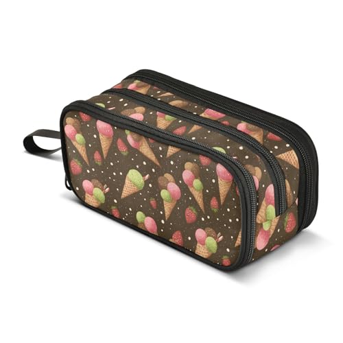 ALAZA Federmäppchen mit süßem Waffelmuster, Erdbeere, großes Stifteetui, Schreibwaren-Tasche für Mädchen, Jungen, Erwachsene, Schule, Büro ALAZA Federmäppchen mit süßem Waffelmuster, Erdbeere, großes Stifteetui, Schreibwaren-Tasche für Mädchen, Jungen, Erwachsene, Schule, Büro von alaza
