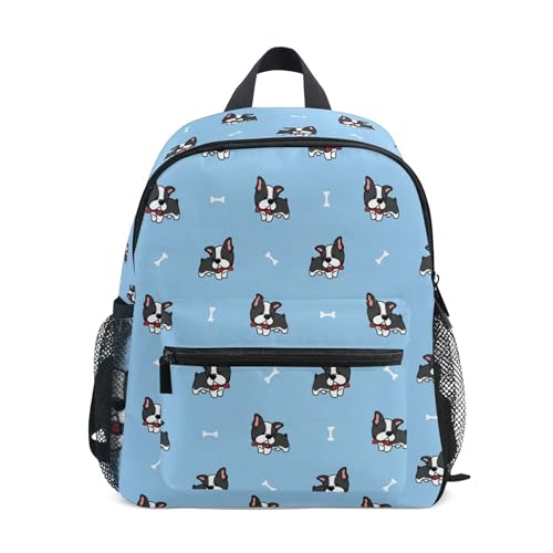 Jungen Mädchen Kleinkind Rucksack Kind Schultaschen, Niedlich Cartoon Verspielter Frosch Kinder Mini Kawaii Rucksäcke Rucksack Kleine Büchertasche Kinderrucksack mit Brustgurt Namensschild, Puppy 195, Einheitsgröße, Kinderrucksack von alaza