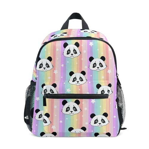 Jungen Mädchen Kleinkind Rucksack Kind Schultaschen, Schlafmaske Panda mit Krone Kinder Mini Kawaii Rucksäcke Rucksack Kleine Büchertasche Kinderrucksack mit Brustgurt Namensschild, Panda 170, Einheitsgröße, Kinderrucksack von alaza