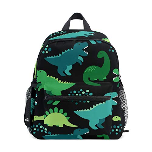 Kinderrucksack Junge Mädchen Kindergarten, Dinosaurier Lässig Mini Backpack Büchertasche mit Brustgurt von alaza