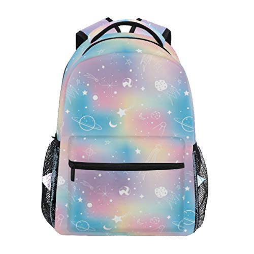 ALAZA Mädchen Einhorn Rucksäcke für Schule Glaxy Regenbogen Planet Büchertaschen für Kinder Teenager Kleinkind Mode Tagesrucksack Reise Laptop Tasche, A003, Original von alaza