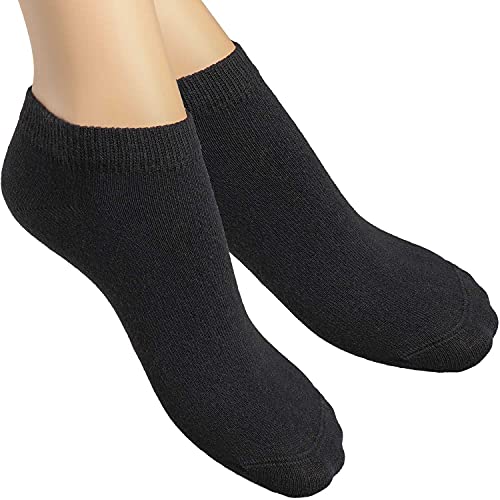 alber's SNEAKER - 5 Paar - Kurze Baumwollsocken, Sneaker-Socken, Mini Socken für Herren, Damen, Unisex | Schwarz | 45-48 von alber's