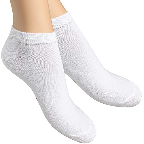 alber's SNEAKER - 5 Paar - Kurze Baumwollsocken, Sneaker-Socken, Mini Socken für Herren, Damen, Unisex | Weiß | 45-48 von alber's