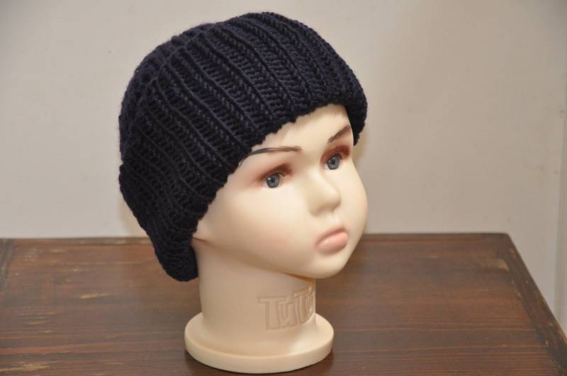 Basic Handgestrickte Gerippte Mütze Aus Dicker Wolle von alemaPearls