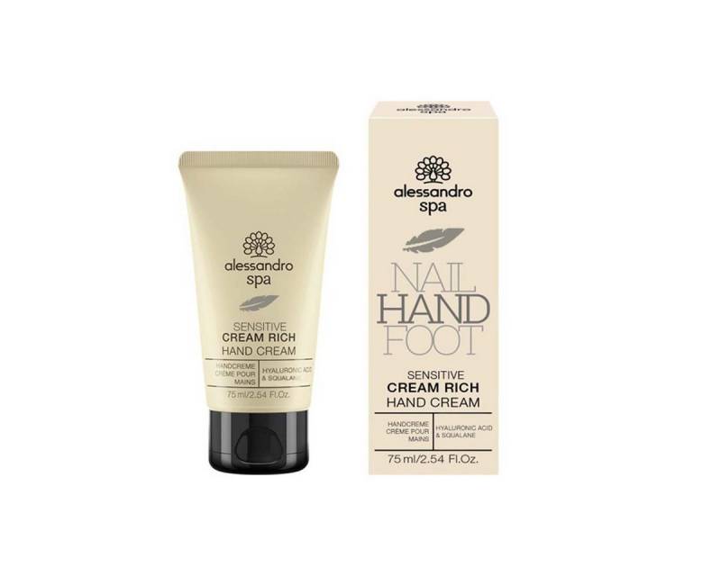 alessandro international Handcreme Alessandro Spa Cream Rich Sensitive Handcreme 75 ml, Reichhaltige Anti-Aging Handcreme von alessandro international
