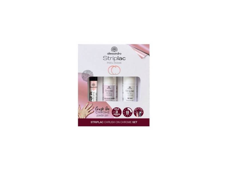 alessandro international Nagellack Alessandro Striplac Peel or Soak Crush on Chrome Set von alessandro international