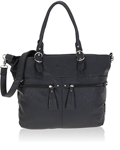 ALESSANDRO® Handtasche ETERNA Schultertasche Shopper Damen Schultergurt (Schwarz) von alessandro