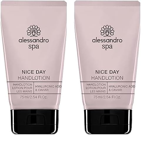 Alessandro Spa Schöner Tag Handcreme mit Hyaluronsäure und Kaviar, 75 ml (Packung mit 2) von alessandro