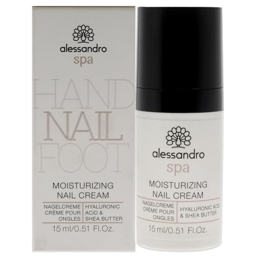 Spa Moistuirizing Nail Cream - Feuchtigkeitsspendende Nagelcreme mit Hyaluronsäure, bei brüchigen Nägeln, 15 ml von alessandro