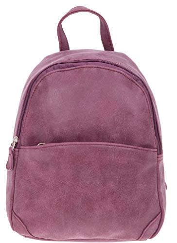 alessandro Rucksack Handtasche Damenrucksack Margy Damen klein 1546 + Faltshopper (Red Berry (rot/violett)) von alessandro