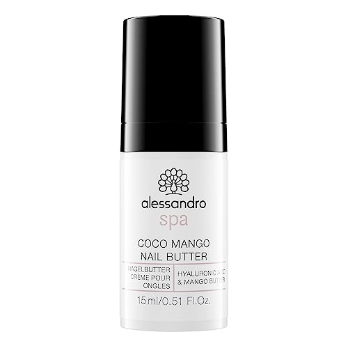 alessandro Spa Coco Mango Nail Butter - Feuchtigkeitsspendende Nagelbutter / Nagelcreme mit Hyaluronsäure, 15 ml von alessandro