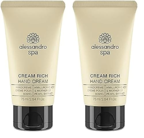 alessandro Spa Cream Rich - Reichhaltige Anti-Aging Handcreme, bei trockenen und strapazierten Händen, 75 ml (Packung mit 2) von alessandro