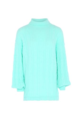 Aleva Women's Damen Rollkragen-Twist-Modepullover Acryl SANFTES Mint Größe M/L Pullover Sweater, M von aleva