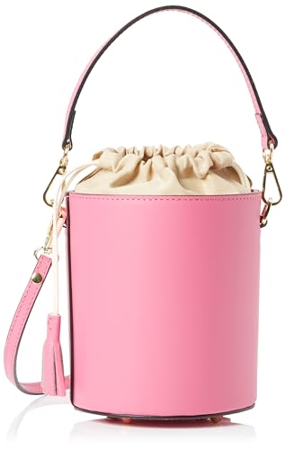 aleva Women's Bucket Bag aus Leder Damen Schultertasche, Pink von aleva
