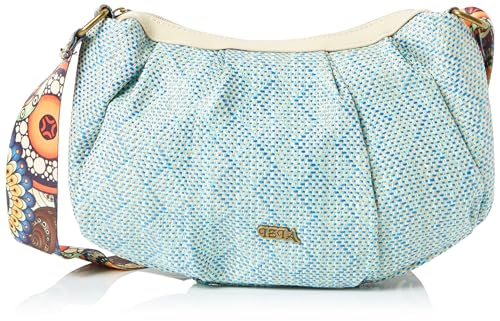 aleva Women's Damen Umhängetasche, Blau Mehrfarbig von aleva