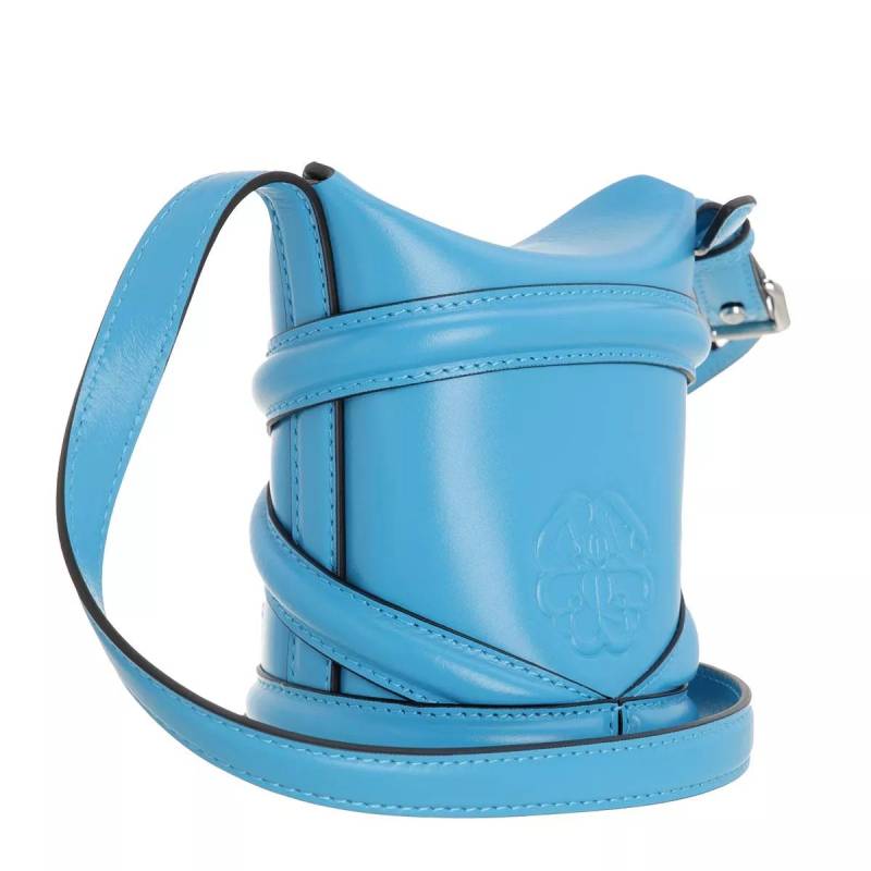 Alexander McQueen Beuteltasche - The Curve Mini Bucket Bag - Gr. unisize - in Blau - für Damen von alexander mcqueen