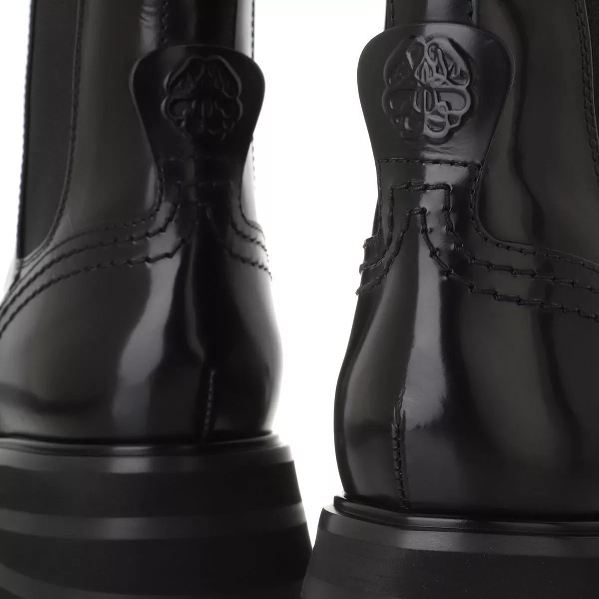 Alexander McQueen Boots & Stiefeletten - Wander Chelsea Boots Leather - Gr. 40 (EU) - in Schwarz - für Damen von alexander mcqueen