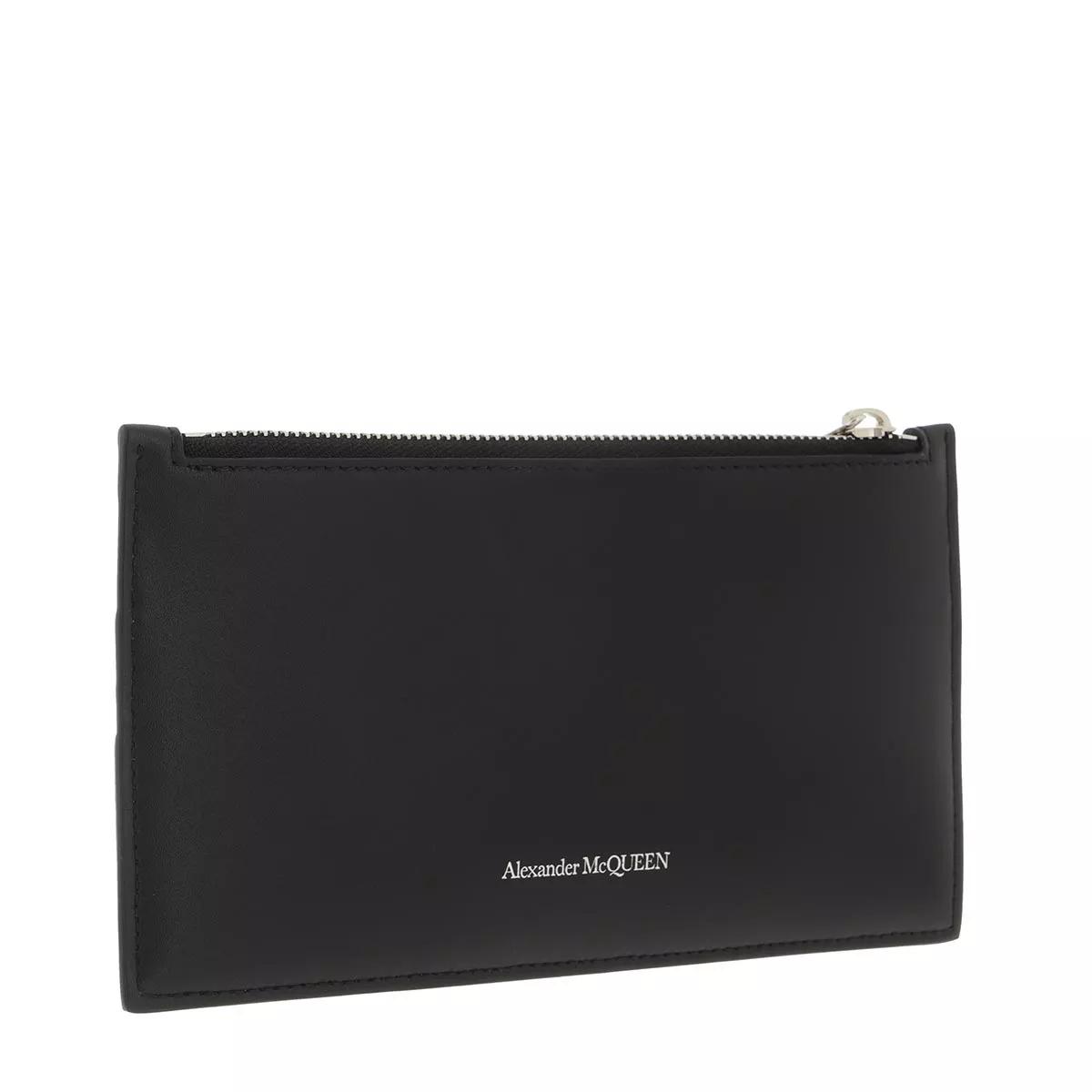 Alexander McQueen Portemonnaie - Logo Print Card Holder - Gr. unisize - in Schwarz - für Damen von alexander mcqueen