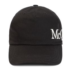 Alexander Mcqueen Baumwollkappe Mit Sticklogo - Schwarz von alexander mcqueen