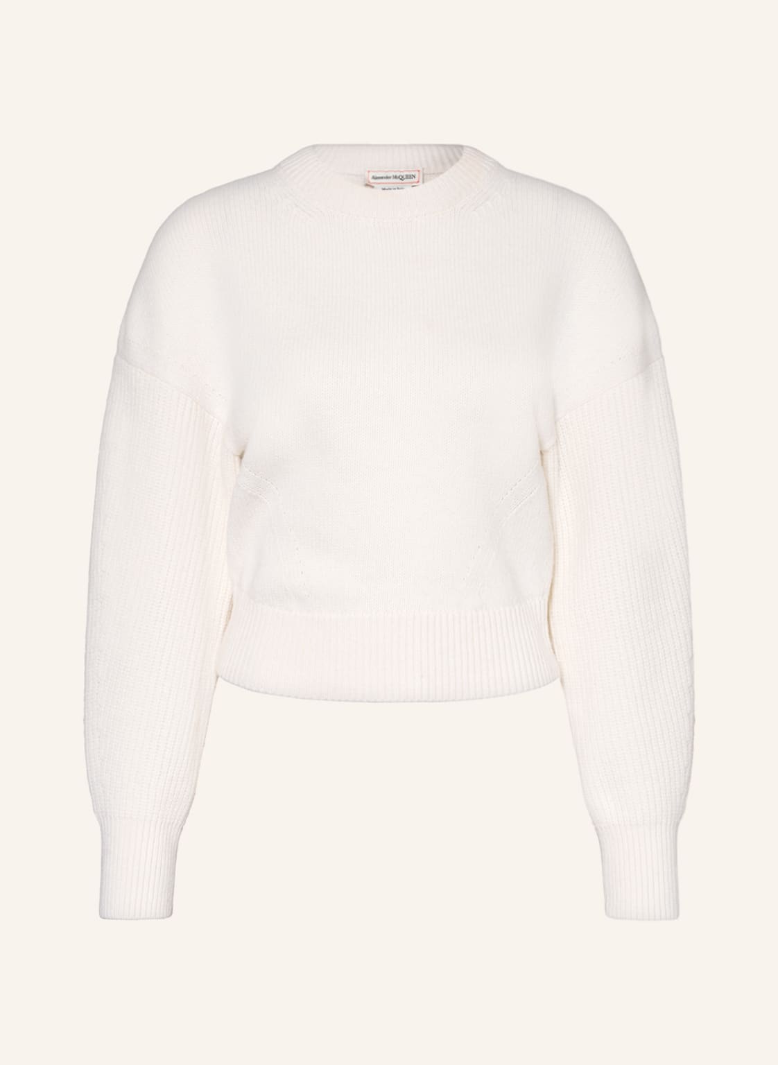 Alexander Mcqueen Cropped-Pullover weiss von alexander mcqueen