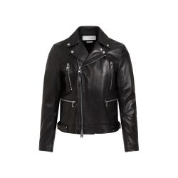 Alexander Mcqueen Herren Bikerjacke Aus Schwarzem Lammleder von alexander mcqueen