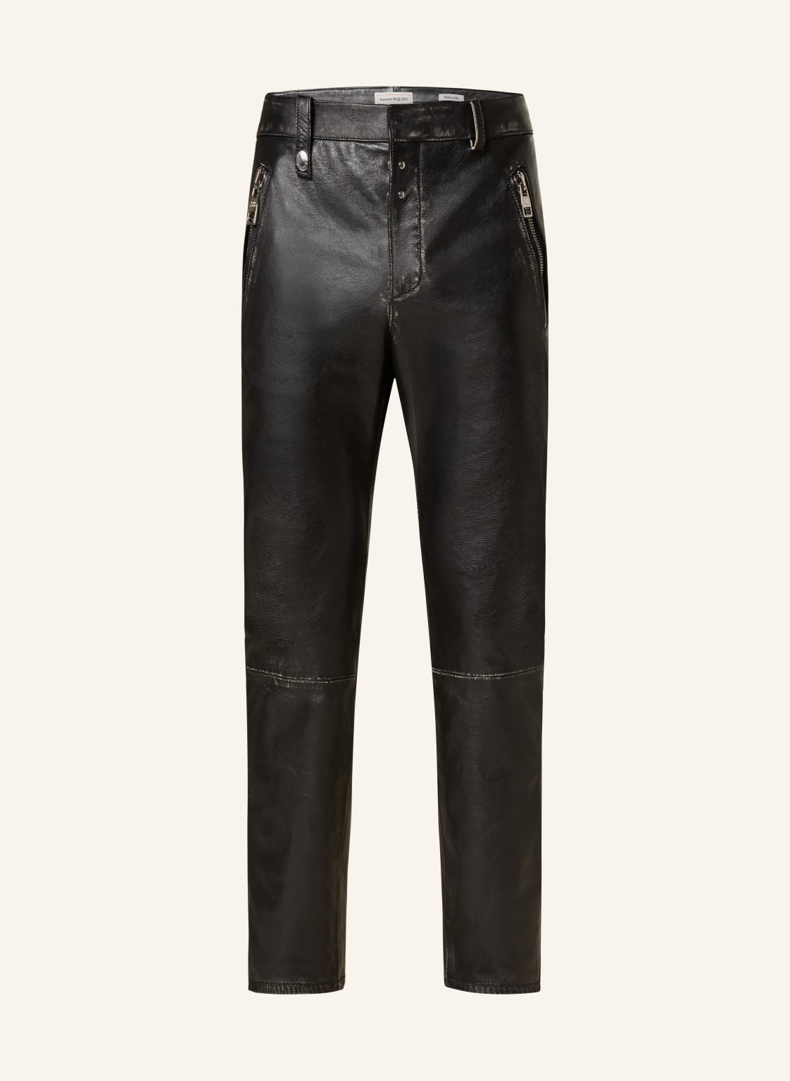 Alexander Mcqueen Lederhose schwarz von alexander mcqueen