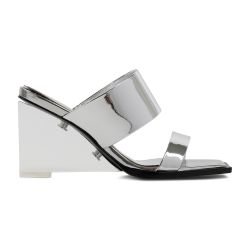 Alexander Mcqueen Metallic Sandalen - Silbernes Kalbsleder von alexander mcqueen