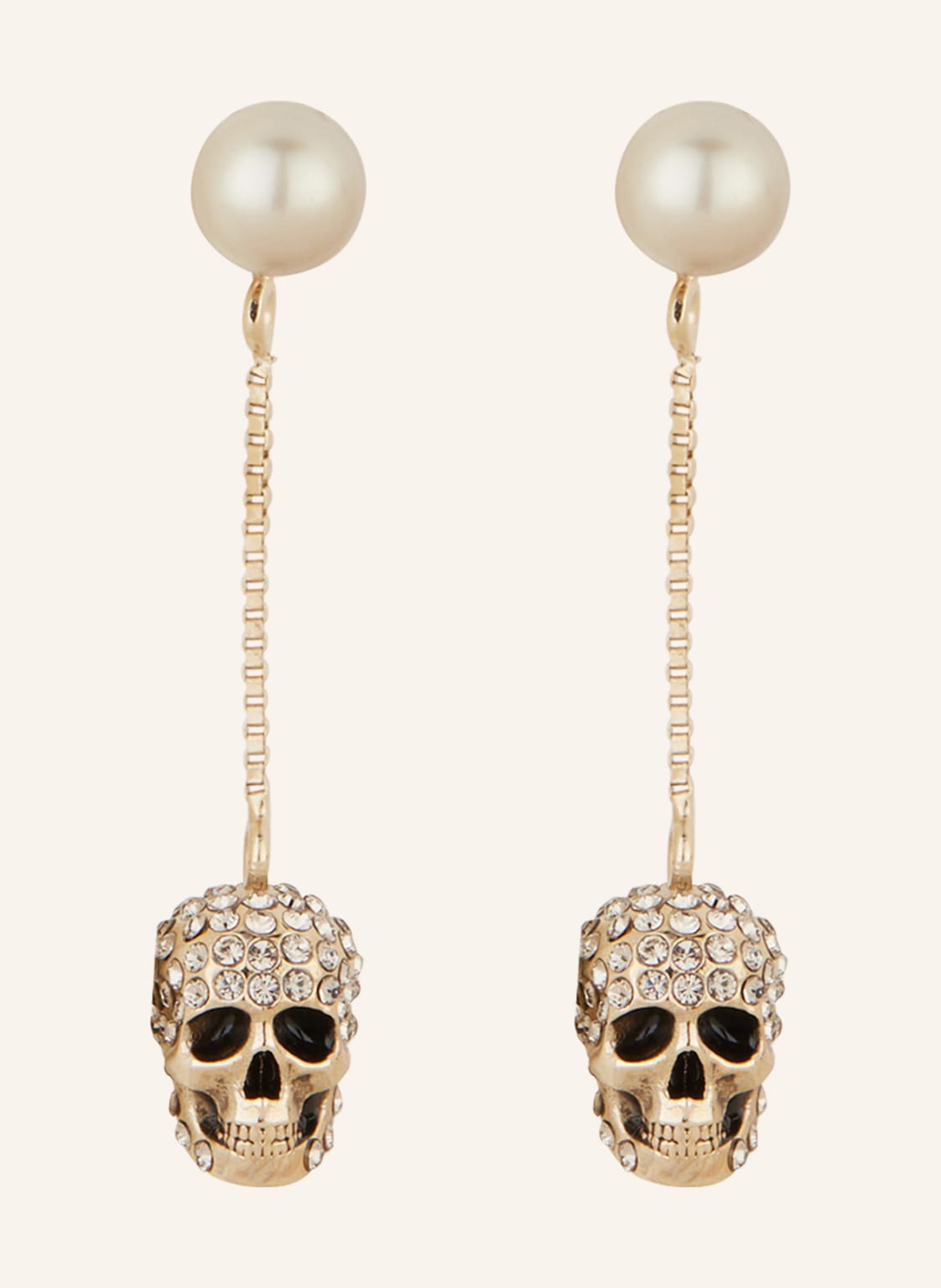 Alexander Mcqueen Ohrhänger Pave Skull silber von alexander mcqueen