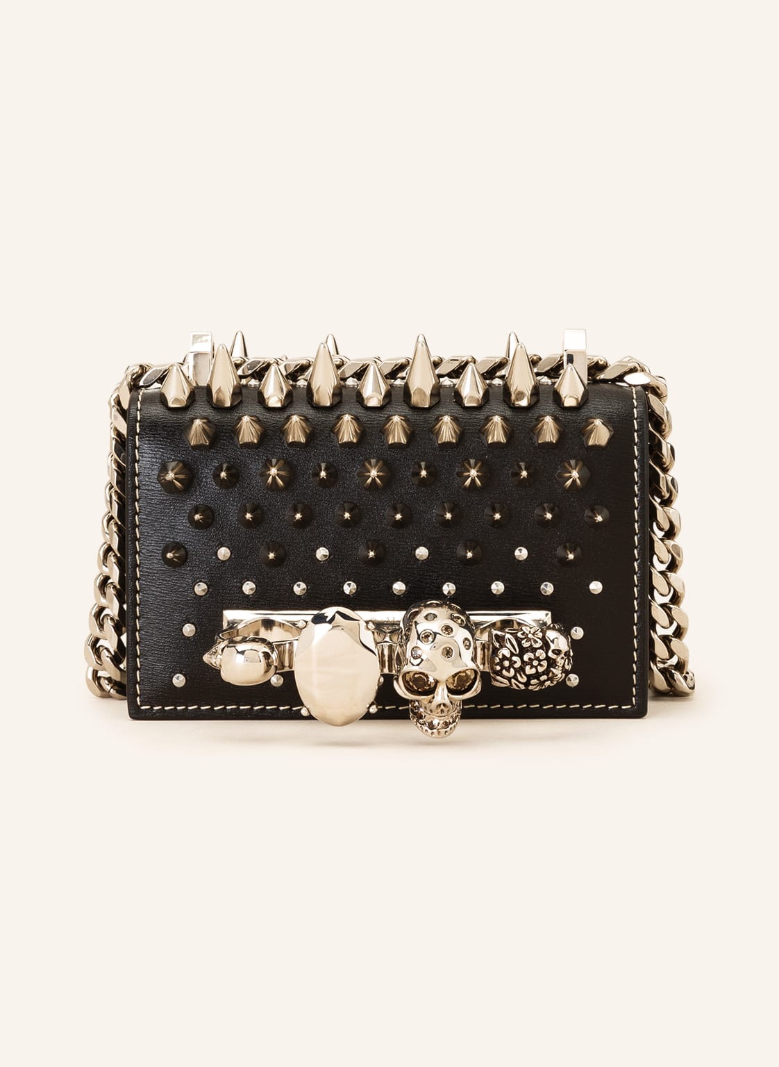 Alexander Mcqueen Umhängetasche Jewelled Satchel Micro schwarz von alexander mcqueen