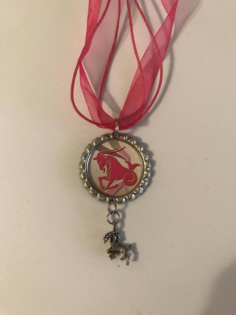 Steinbock Sternzeichen Anhänger/Halskette Charm Schmuck - Die Ziege von alexandrathegreat