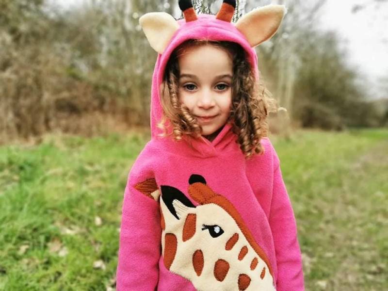 Giraffe Geschenk Hoodie, Kinder Hoodie Mit Ohren, Hörnern Und Giraffen Applikation, Handgefertigt in Cornwall von alfieandalice