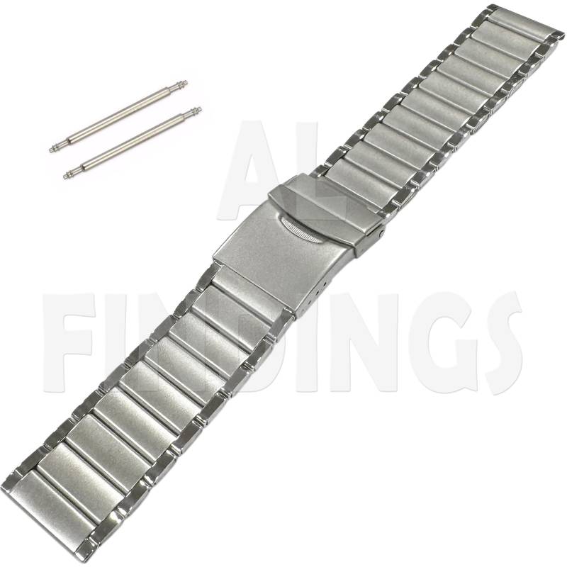 22M Echter Edelstahl Zweifarbiges Metall Uhrenarmband Band Herren Ss Schnalle Qualität Gerade Endete | 75 von alfindingsltd