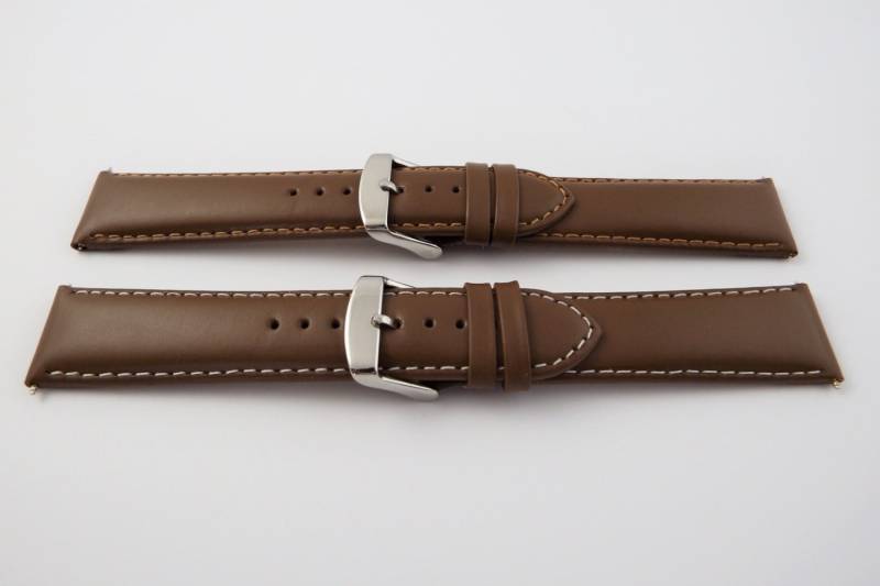 Echtleder Armband Herren Gepolsterte Edelstahlschnalle Inklusive Kostenlosem Federstab-Anpassungswerkzeug | 25 von alfindingsltd