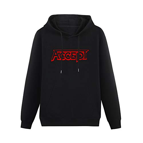 Accept Red Men Hoodies Long Sleeve Pullover Loose Hoody Mens Sweatershirt Size XXL von algem