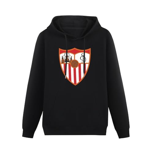 Mens FC Sevilla Cool Style Hoodies Long Sleeve Pullover Loose Hoody Sweatershirt Black Size S von algem