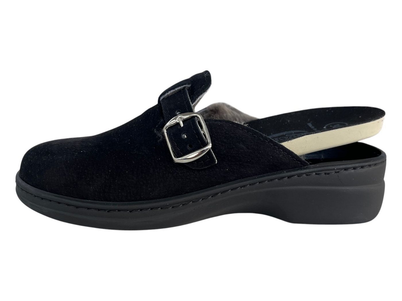 algemare Algemare Damen Clogs 8170-0435 schwarz Lammfell Clog von algemare