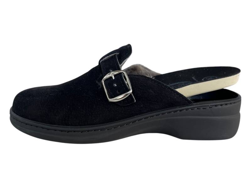 algemare Algemare Damen Clogs 8170-0435 schwarz Lammfell Clog von algemare
