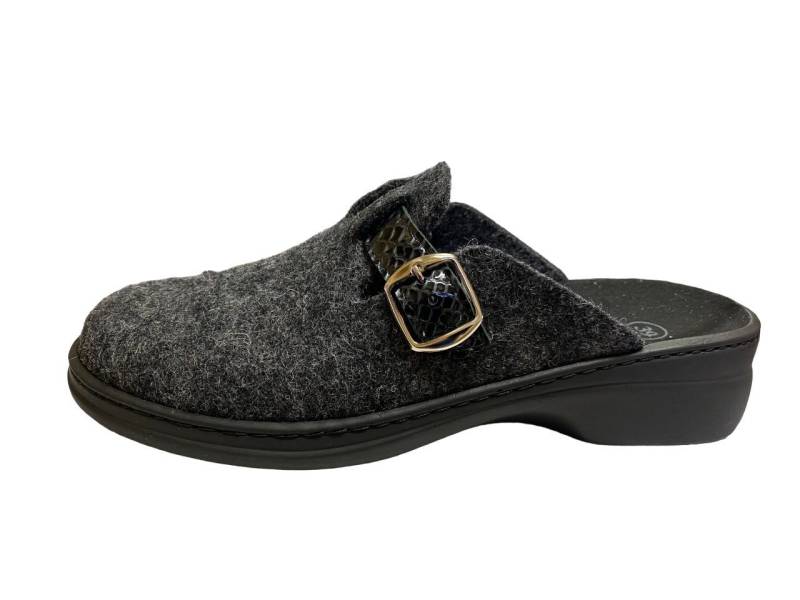 algemare Algemare Damen Filz Pantoffel superweit 8132-2323 anthrazit grau Hausschuh von algemare