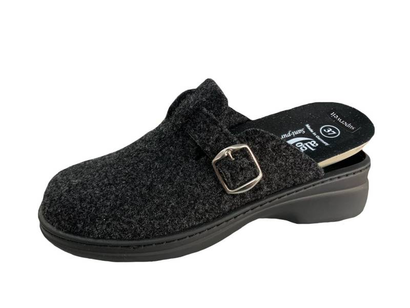 algemare Algemare Damen Filz Pantoffel superweit 8177-2311 anthrazit grau Hausschuh von algemare