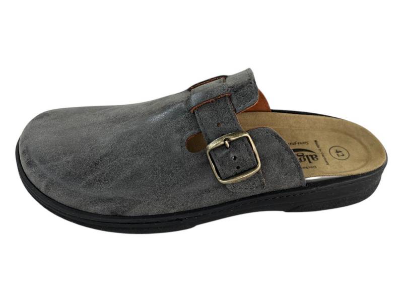 algemare Algemare Herren Clogs 79902-2188 fumo veluret grau Hausschuh von algemare