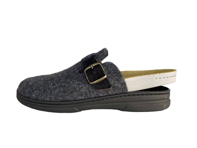 algemare Algemare Herren Filz Pantoffel 8815-2311 superweit anthrazit grau Hausschuh von algemare