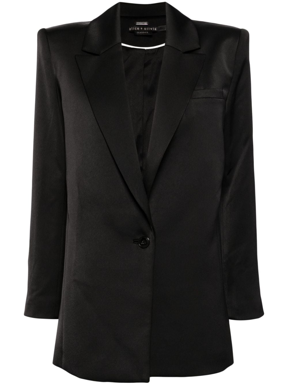 alice + olivia Colley Blazer aus Satin - Schwarz von alice + olivia