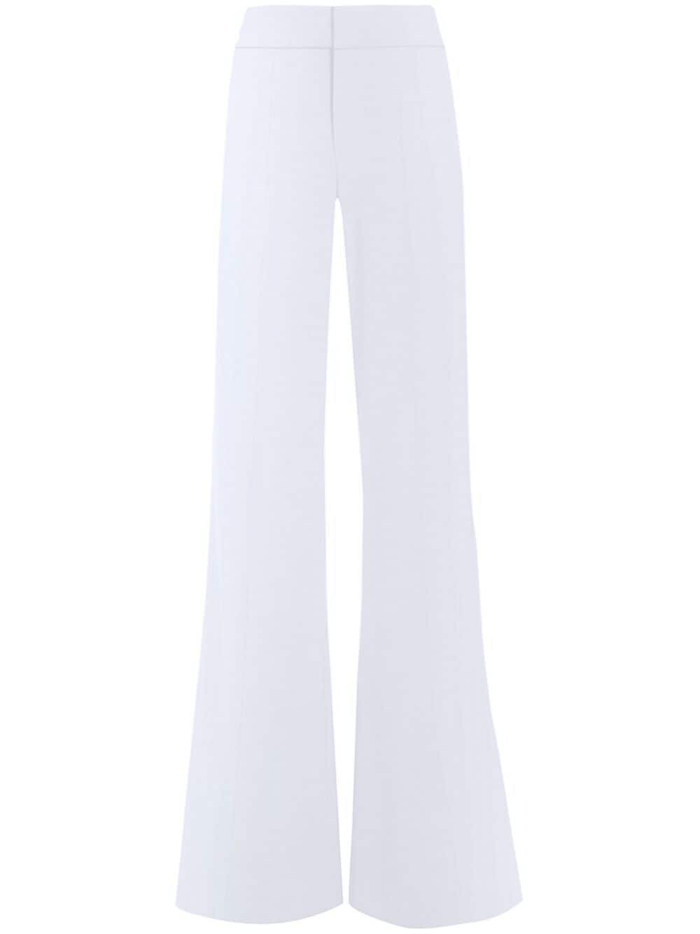 alice + olivia Hoch sitzende Palazzohose - Weiß von alice + olivia