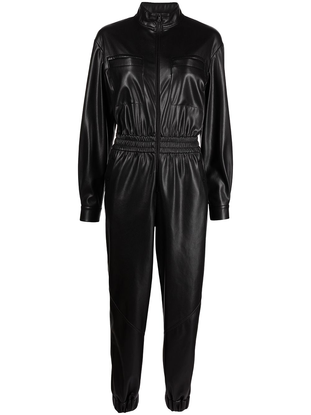 alice + olivia Jumpsuit in Lederoptik - Schwarz von alice + olivia