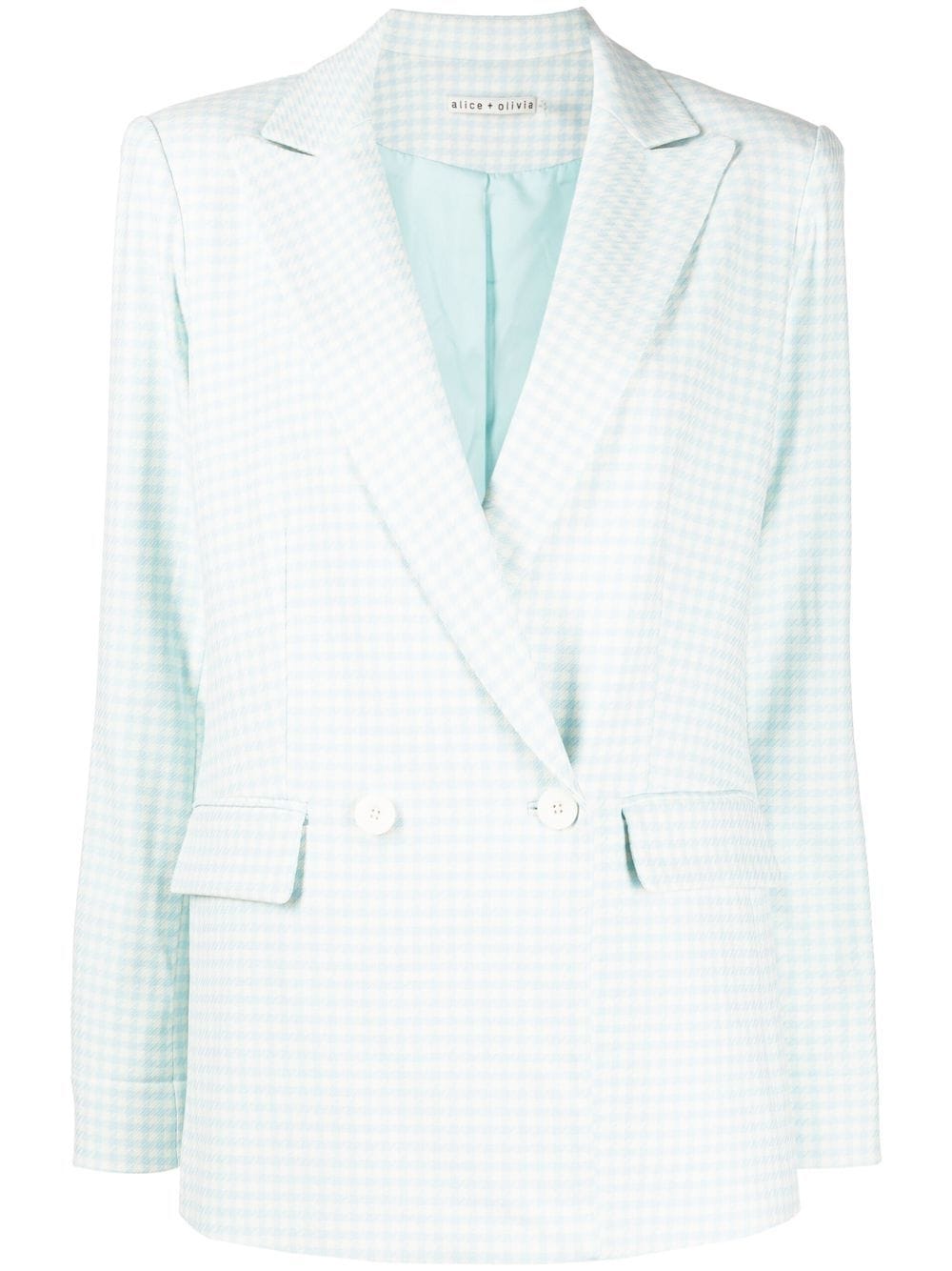 alice + olivia Blazer mit Hahnentrittmuster - Blau von alice + olivia