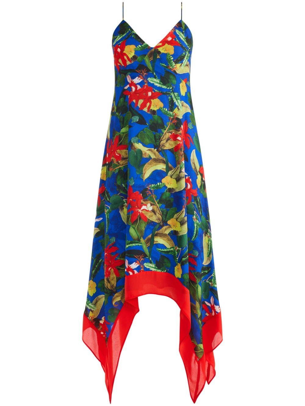 alice + olivia Midikleid mit Blumen-Print - Blau von alice + olivia