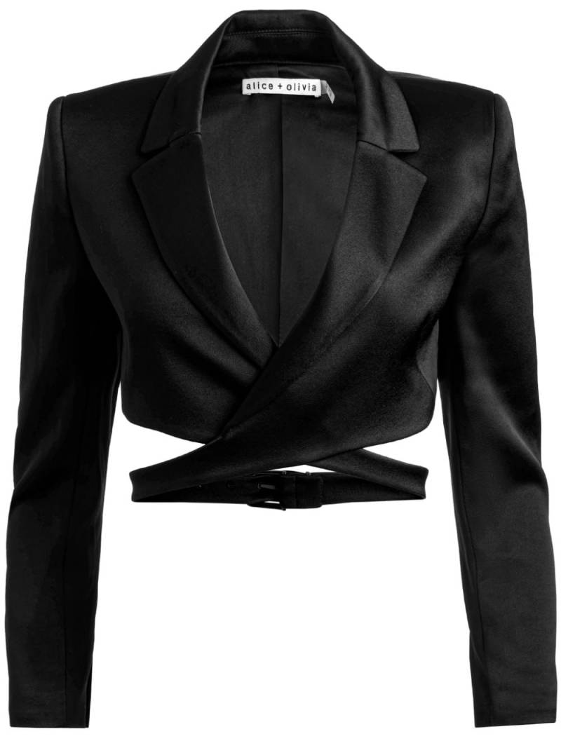 alice + olivia Leone Cropped-Blazer - Schwarz von alice + olivia