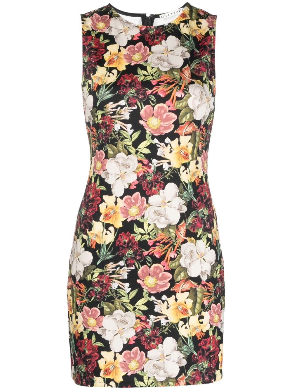 alice + olivia Minikleid mit Blumen-Print - Schwarz von alice + olivia