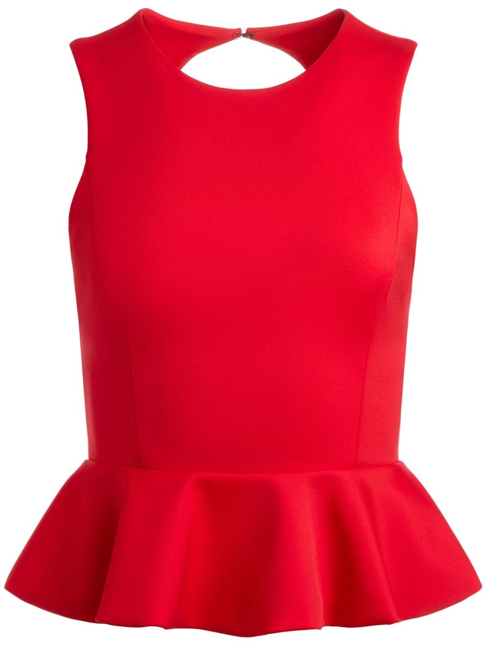 alice + olivia Poppy Oberteil mit Schößchen - Rot von alice + olivia