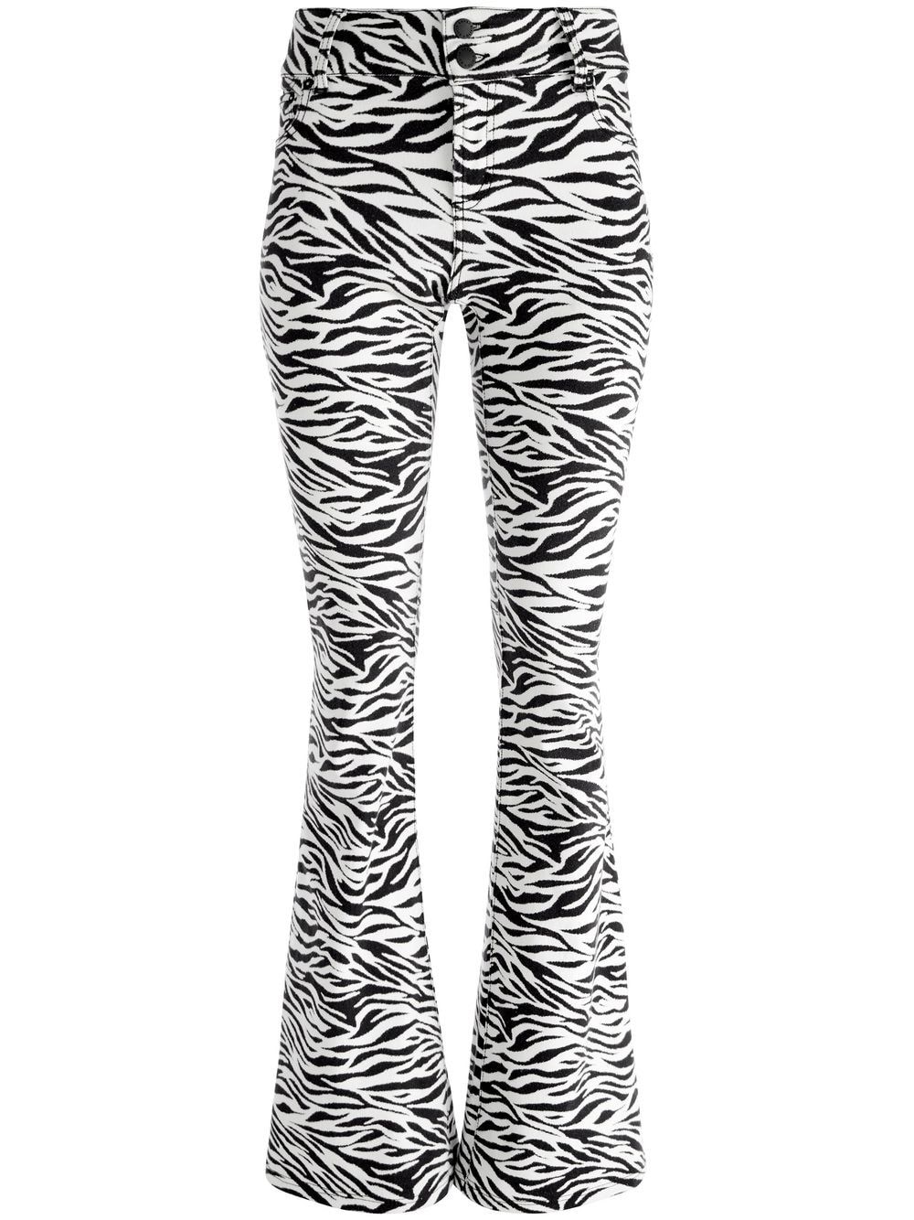 alice + olivia Stacey Jeans mit Zebra-Print - Schwarz von alice + olivia